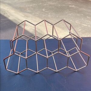 Geometric Metal Wine Rack